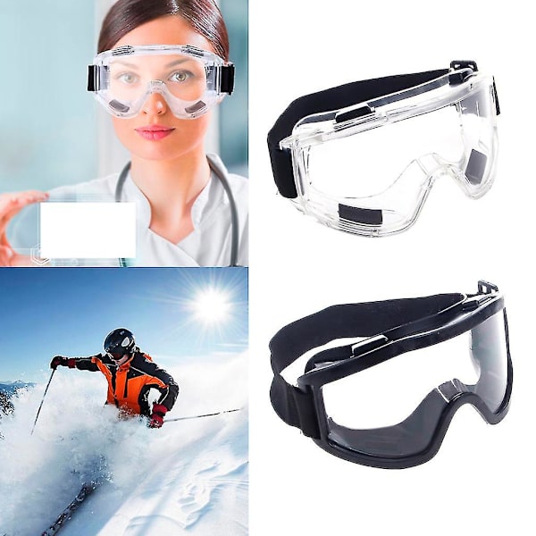 Sikkerhedsbriller Ski Snowboard Motorcykel Briller Øjenbeskyttelse Arbejde Laboratorium Transparent