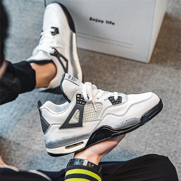 Herre Sneakers Pustende Løpesko Mote Dame Sportssko WhiteBlack 43