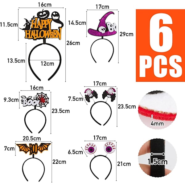 6 kpl Halloween-pantoja Halloween-asusteet juhliin Karnevaali Syntymäpäivä Promenadi Naamiaiset Lahja