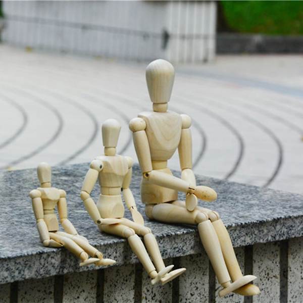 Skitserende Kunstner Bevægelige Lemmer Mandlig Træfigur Model Dukke Legetøj Skitse Mannequin Dukke 14 Cm