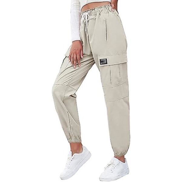 Børns Medium til Store Børns Afslappede Bukser og Pigers Overalls Beige 130CM