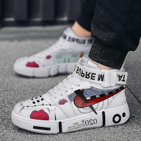 Barnskor Naruto Andningsbara Sport Löparskor Anime Sneakers 5678 White 38