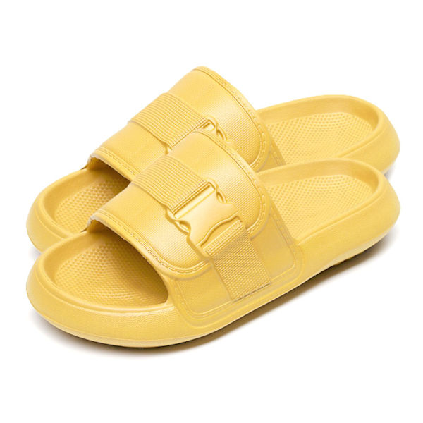 Lätta Tofflor Bekväma Vardagstofflor Öppen Tå Platå Sandaler Strandskor För Par Yellow 40 41