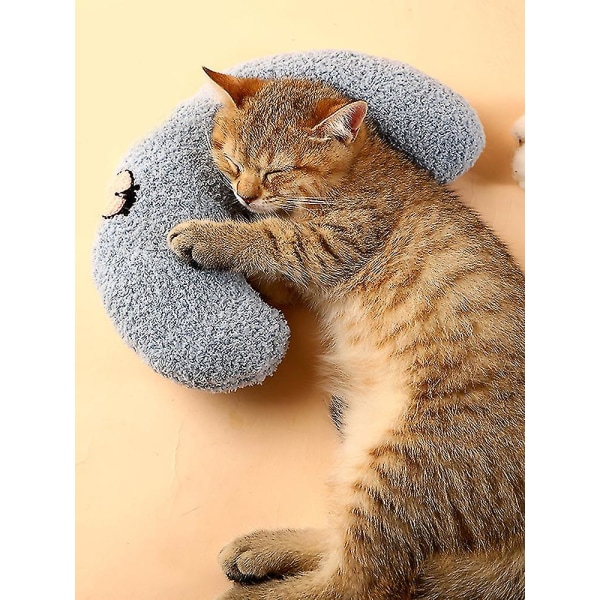 Liten Pute For Katter Ultra Myk Fluffy Beroligende Kjæledyrleke Halv Smultring Cuddler 3 farger white
