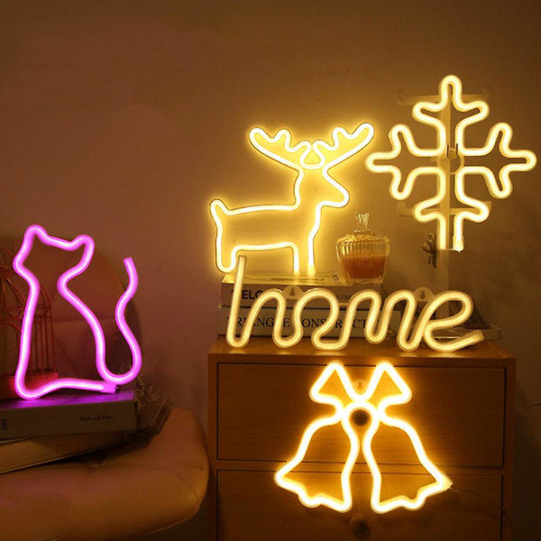 LED Neonvalo Seinätaidekyltti Makuuhuoneen Sisustus Riippuva Yölamppu Koti Juhlat Loman Sisustus Joululahja Christmas Tree