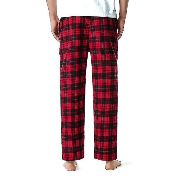 Herre Bomuld Vævede Pyjamasbukser, Letvægts Lounge Sovbukser med Tern COLOR 5 XL