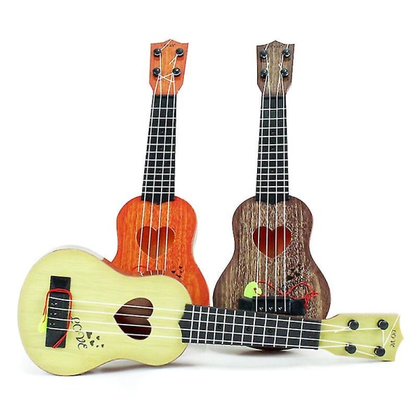 Klassisk ukulele för nybörjare, pedagogiskt musikinstrumentleksak för barn, tidig utbildning 44cm Light Brown