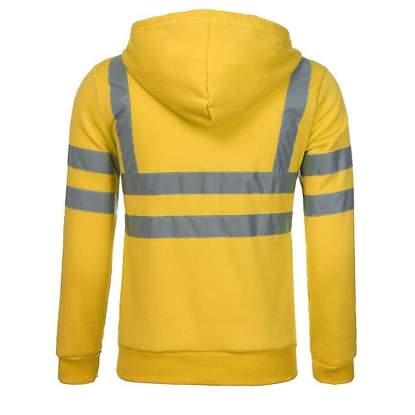 Reflexrandiga arbetskläder för män inom renhållning Yellow XL