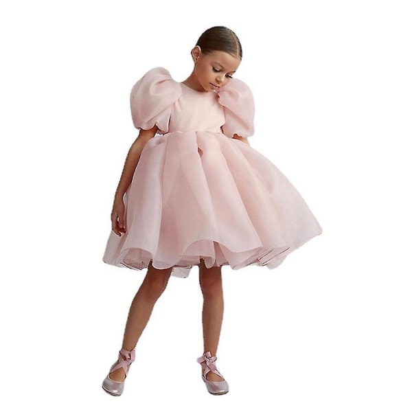 Toddle Flicka Födelsedagsklänning Vintage Bröllop Bal Klänning PINK 80