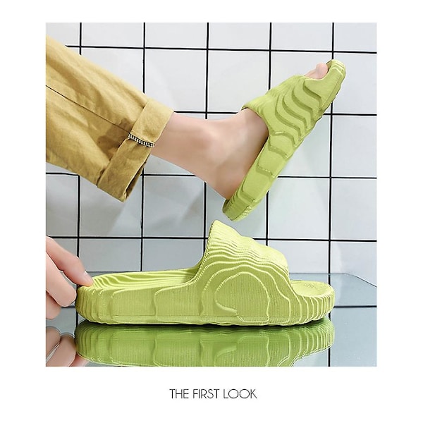 Sandaler med platt sula, tofflor för stranden, unisex Green 40-41