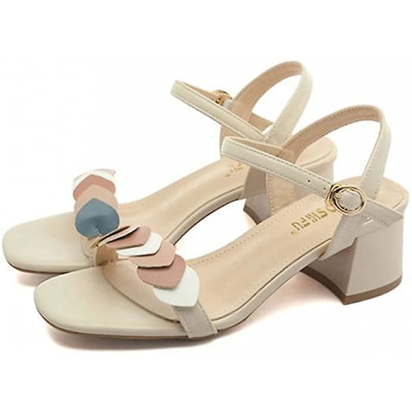 Sandaler for kvinner - lette sandaler med åpen tå Beige 37