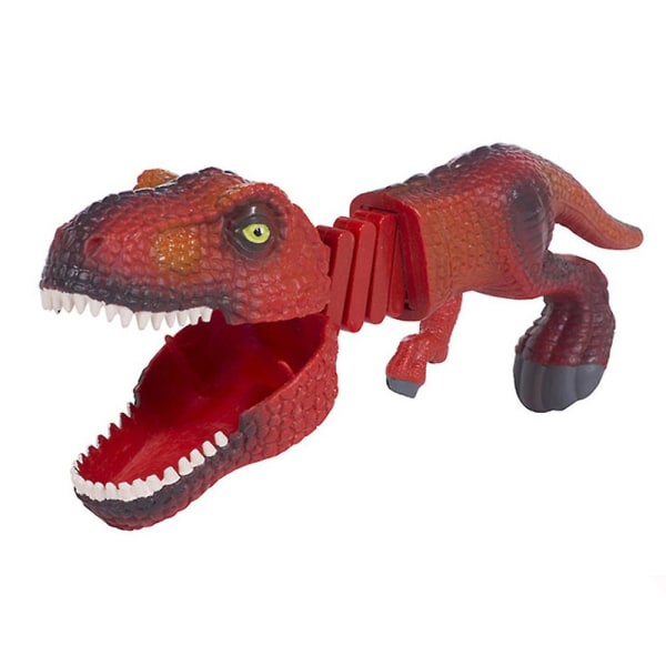 Dinosaurie/Haj Töjbar Fjäderleksak Realistisk Dino Handhållen Manipulator Clip Bite Trick Leksak Present Till Barn Pojkar Red