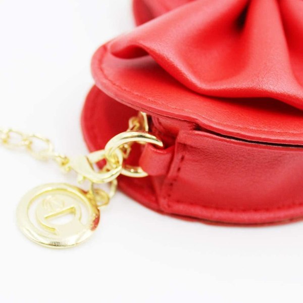Söt hjärtformad Crossbody-väska Bowknot Axelväska Väska för små flickor Småbarn (röd) Red 5.51 x 4.17 x 1.34 inches