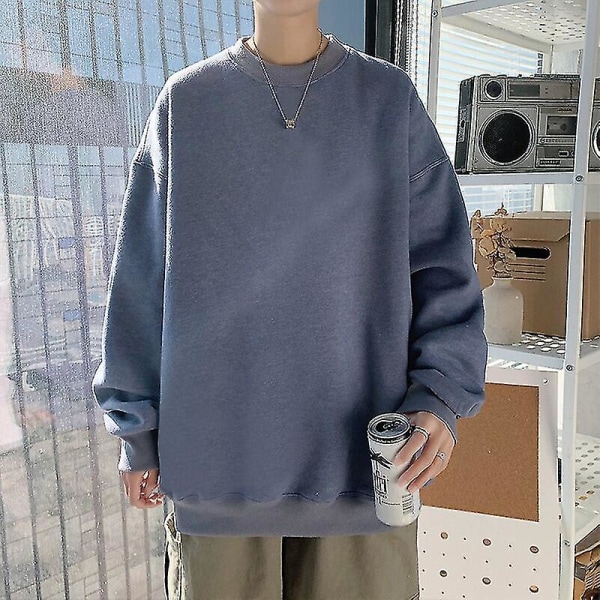Mote Merkevare Hettegensere Blå Hvit Klassisk Vår Høst Hip Hop Løs Casual Herre Gensere Punk Streetwear Klær WY200 BB 2XL FOR 180 CM 80KG