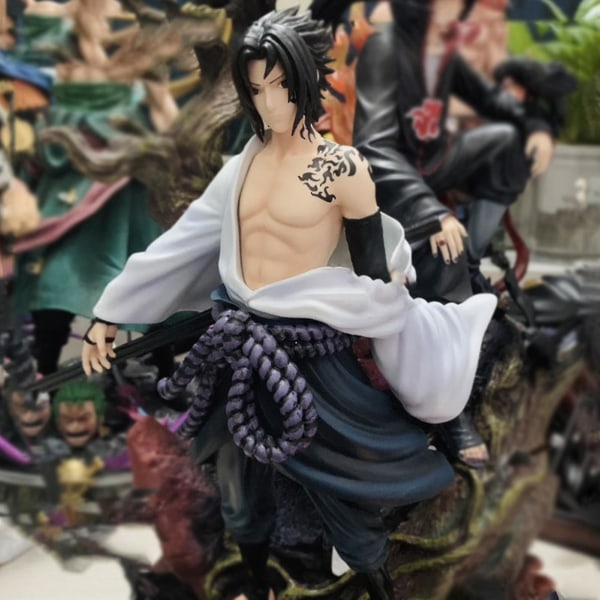 Sasuke Modell Naruto Figur Dekorativ Prydnad Anime Action Display