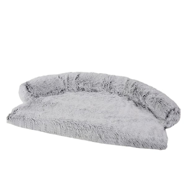 Universell husdjurssäng Lång plysch katt hundmatta Mjuk bekväm kattsoffa för stor liten katt hund 62*62cm Gradient Gray