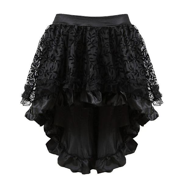 Naisten Steampunk Korsettimekko Vintage Asu Hippie Kesä Klubi-asu Korsettitoppi Hame Setti Corset Only L