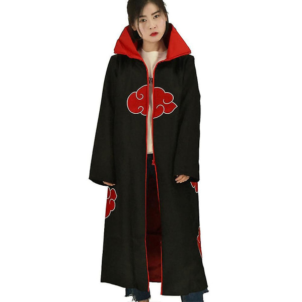 Jingdong Naruto Akatsuki Kappa Anime Kostym Set Itachi Robe Med Hårband Ring Halloween Karneval Cosplay Fest Lång Kimono 3XL