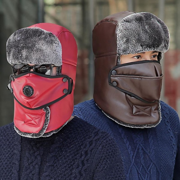 Termisk Vinter Trapper Hatt Höst Vinter Cykling Vindtät Varm Utomhuskeps Ny Black Breathing Valve