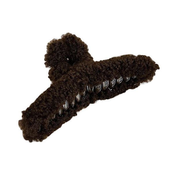 Hårklyper for kvinner Sterkt Hold Håndlaget Ekstra Stor Hodebekledning For Tykt Krøllete Hår Styling Dekorativ Brown