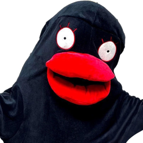 Anime Söt Anka Pyjamas Kostym Jumpsuits Vinter Polyester Vuxen Tecknade Kläder Black L