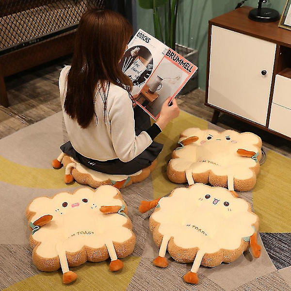 Söt plyschdocka Simulering Kawaii Bröd Toast U-formad Kudde Plyschleksaker Mjukt Stoppat Brödkudde C