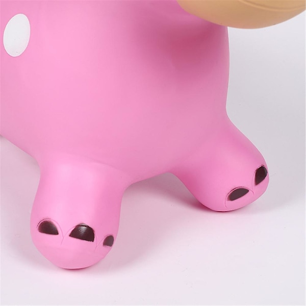 Uppblåsbar Giraff Space Hopper Studsare Ride On Hoppande Ljud Djur Leksaker Present Barn Pink