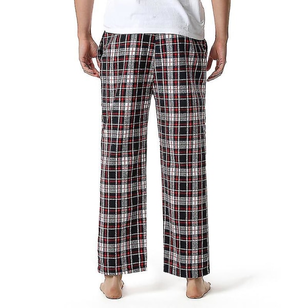 Herre Bomuld Vævede Pyjamasbukser, Letvægts Lounge Sovbukser med Tern COLOR 4 XL
