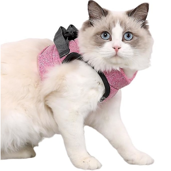 Kattsele Flyktsäker Kattväst Kattkoppel Kattväst Sele Kattungesele Bekvämt kattungehalsband Pink S