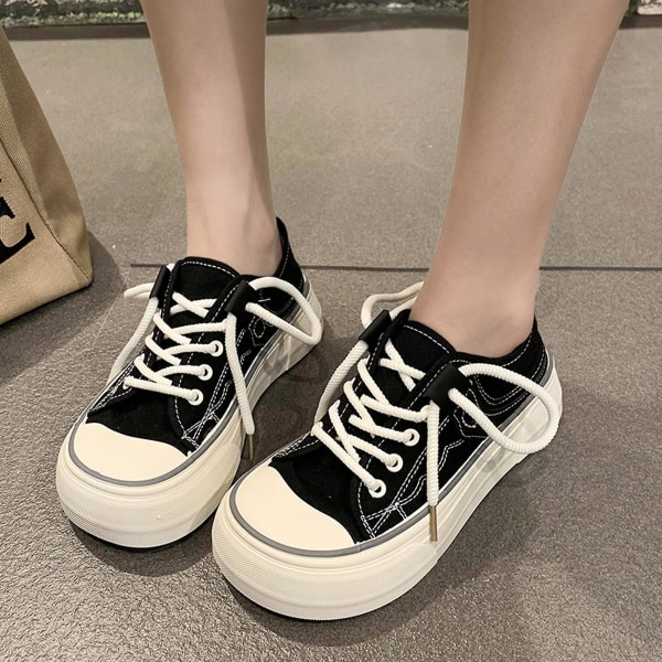 Dam Casual Allround-Sneakers Ungdoms Promenadskor Lämpliga För Promenader Dans Black 37