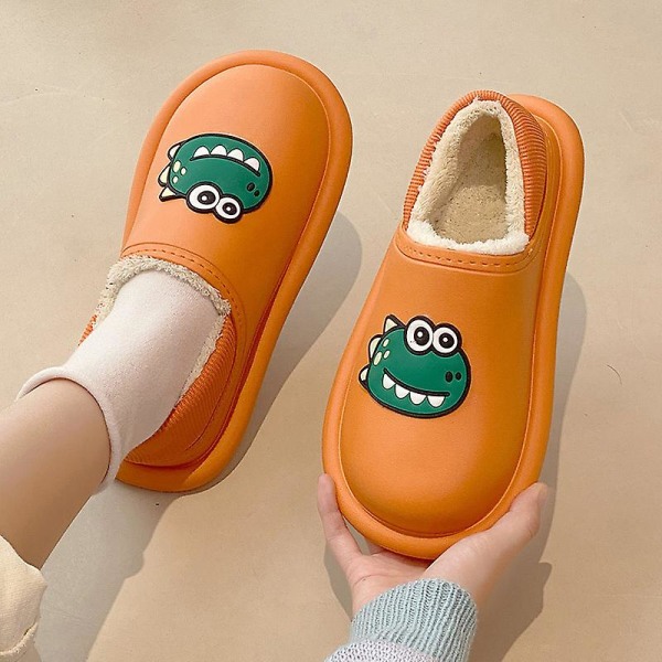 Vanntette Dinosaurtøfler Søte Varme Komfortable Sko Slippers For Kvinner Jente Vinterutstyr Apricot 38 39