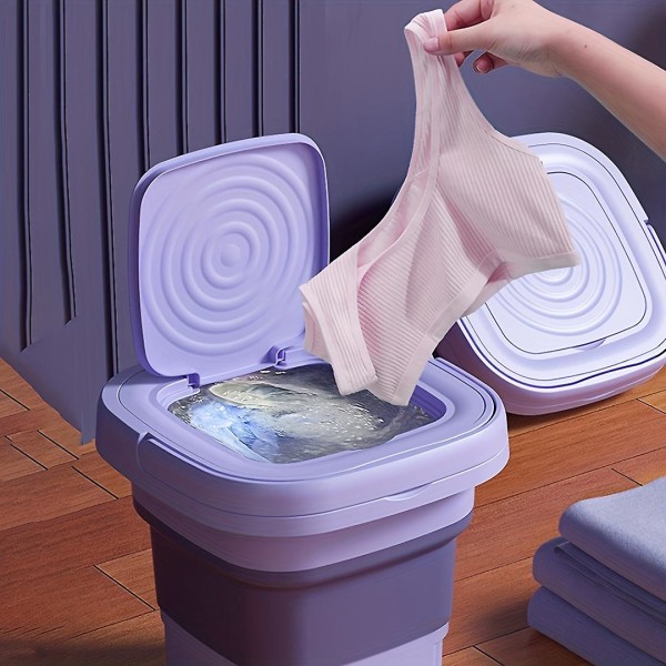 Mini tvättmaskin, automatisk bärbar tvättmaskin för underkläder baby , handhållen enkel förvaring green