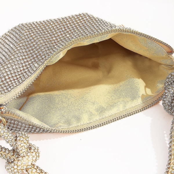 Sparkly Evening Handväska Perfekt för att gå ut Polyester Golden Diamond guld