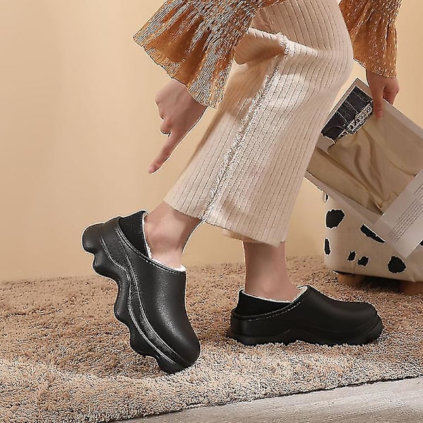 Dam bomullstofflor Mode Sandaler Utomhus Inomhus halkfria skor  Yj2024 Black 40-41