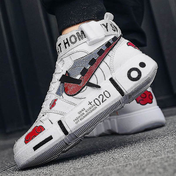 Barnskor Naruto Andningsbara Sport Löparskor Anime Sneakers 5678 White 39