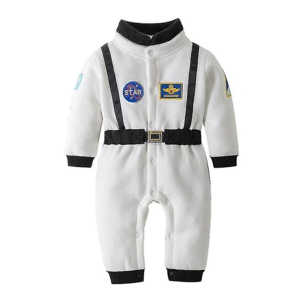 Astronautdräkt Rymddräkt Rompers För Spädbarn Pojkar Småbarn Spädbarn Halloween Jul Fest Cosplay Maskeraddräkt 95(18-24M) white