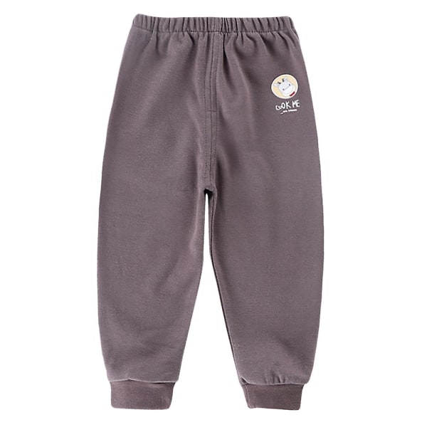Barn Unisex Tegneserie Trykt Elastisk Midje Bukser Joggebukser Sportsklær Coffee 3-4 Years