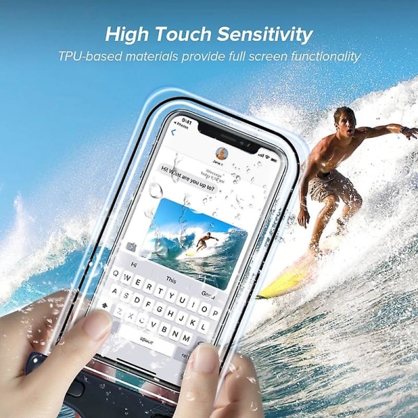 Vattentätt Telefonfodral Drift Dykning Simväska Undervattens Vattentät Väska Fodral Skydd För Telefon Pink For iPhone12 mini