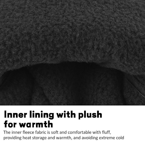 Vinter Varme Ski Handsker Unisex Liners Termiske Vandtætte Touch Screen Black M