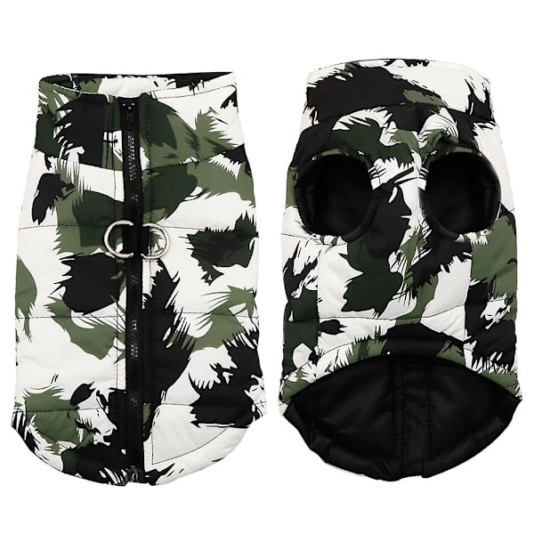 Vinter Hundkläder Fransk Bulldog Varm Jacka Vattentät Hund Kläder Outfit Väst för Små Mellanstora Stora Hundar Black L