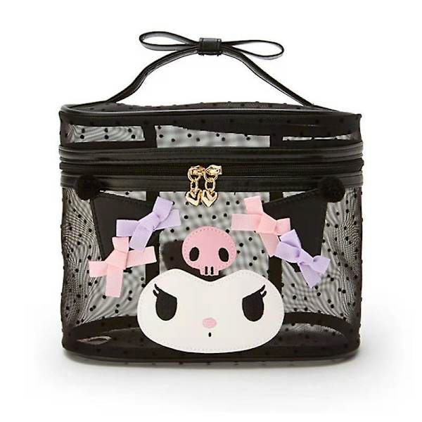 15 cm Sanrios Kawaii Sød Kuromi Mymelody Tegneserie Net Sand Kosmetiktaske Diverse Makeup Opbevaring Rejsetaske Skrivebordsopbevaringstaske Melody