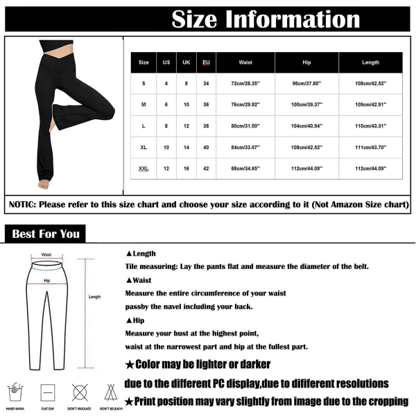 Utsvängda Yogabyxor för Kvinnor Hög Midja Lyftande Sömlös Rumpa För Träning Fitness Utomhuskläder Black 2XL
