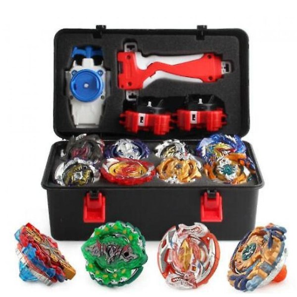 12x Beyblade Burst Spinning Tops Set Spinning With Grip Launcher + case