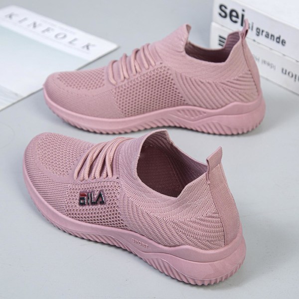 Dame Fritid Mesh Arbeidssko Sklisikre Sko med Myk Såle Egnet for Camping Innendørs Gåing Pink 40