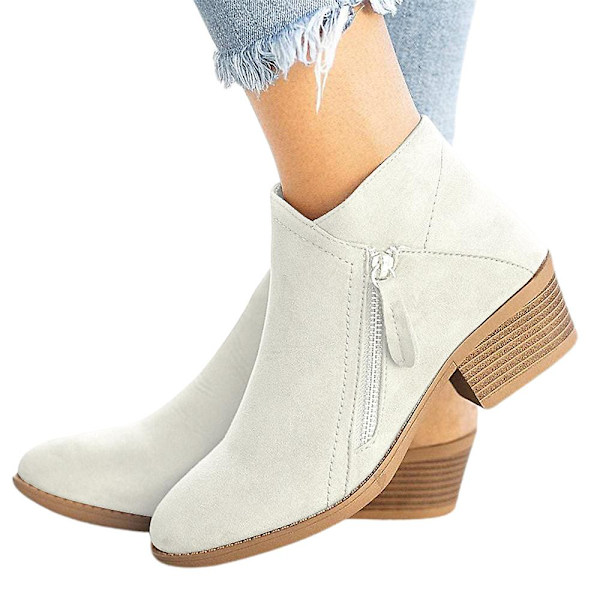 Naisten korolliset nilkkurit, vetoketjulliset Chelsea-nilkkurit Beige 40