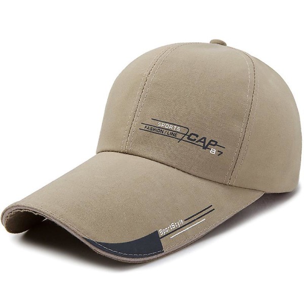 Unisex Snapback Kepsar Lång Skärm Solhatt Golf Sport Kepsar Dark Beige