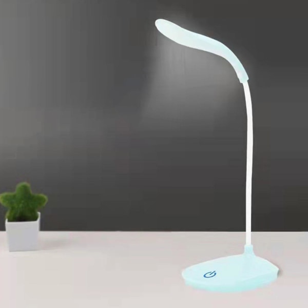 Mini Søt Nattbordslampe Justerbar Kropp Morsom Skrivebordslampe Tenåringer Studenter Beste Gave Blue