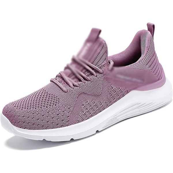 Ortopediska sneakers för kvinnor, fotvalvsstöd, plantar fasciit, ortopediska diabetiska promenadskor, bekväma, avslappnade, sportiga skor för damer purple EU39