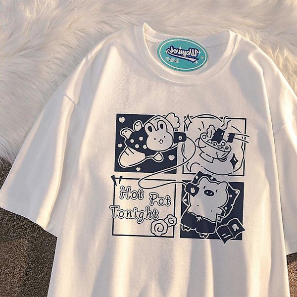 Fashion Kawaii Sanrios Kortärmad Söt Mjuk Cinnamoroll Tecknad Anime Vilt Tryck Kortärmad Plyschleksaker För Flickor Gåvor S 19