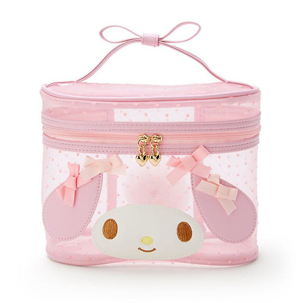 15 cm Sanrios Kawaii Sød Kuromi Mymelody Tegneserie Net Sand Kosmetiktaske Diverse Makeup Opbevaring Rejsetaske Skrivebordsopbevaringstaske Melody